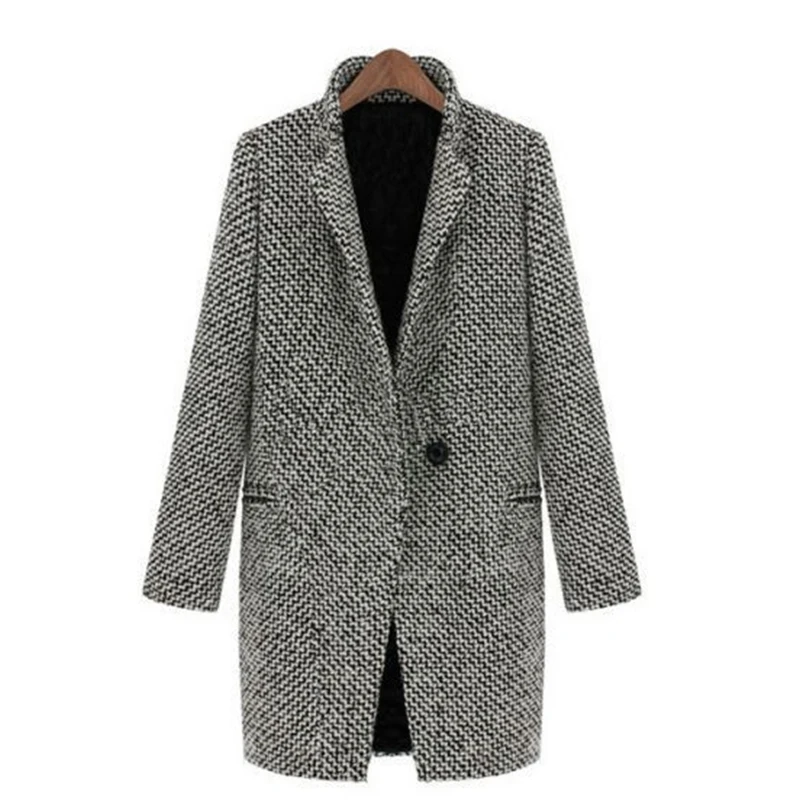 

Women Outerwear Plus Size Winter Maternity Clothing Fashion Warm Waffle Single Buckle Woolen Coat Jacket Women Coats S - 4XL