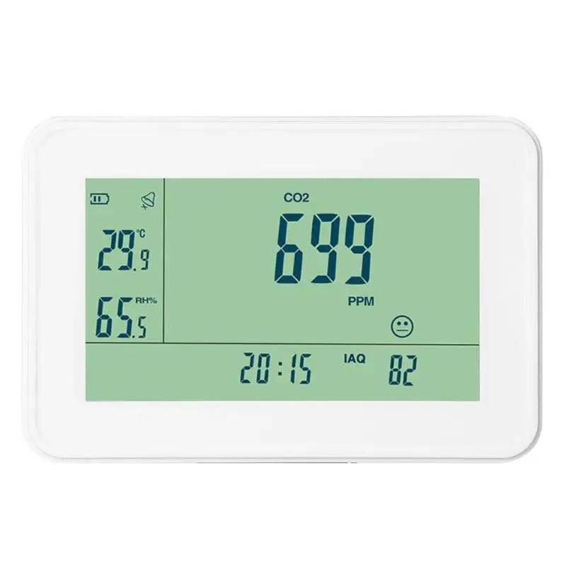 

YEH-40 Carbon Dioxide Detector Analysis Instruments CO2 Monitor Alarm Temperature Humidity Meter TesterClock Alarm lED Display