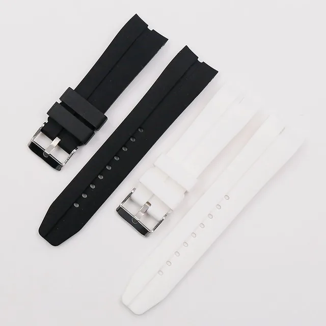 US $3.39 Watch accessories pin buckle 22mm silicone strap male outdoor sports waterproof bracelet for brand 