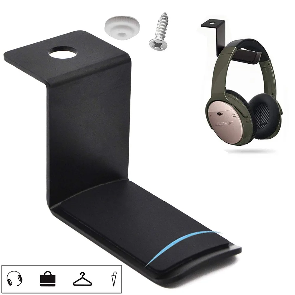 Headphone Headset Holder Universal Metal Headphone Holder Hanger 360ROTATE Computer Desk 
