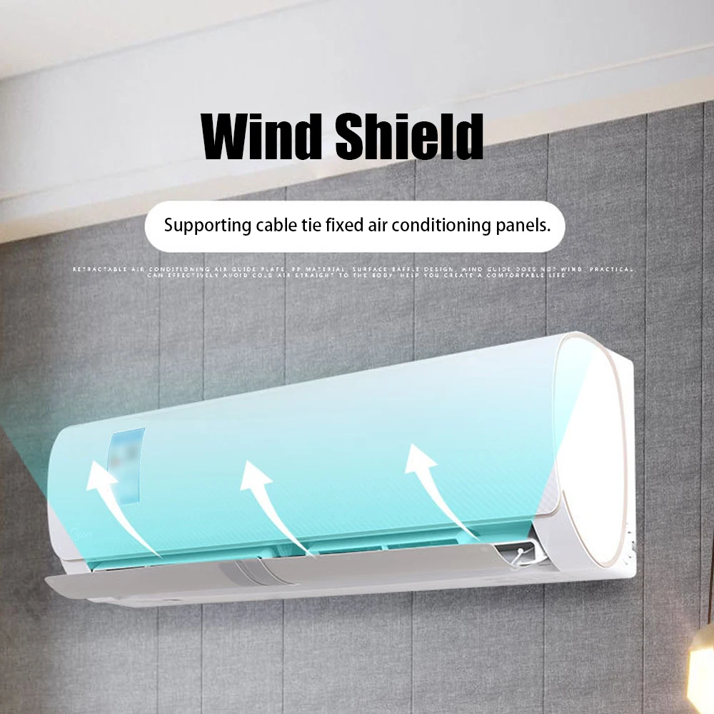 

Home Air Conditioner Wind Shield Adjustable Air Conditioner Cover PP Retractable Wind Shield Anti Direct Blowing Wind Shield