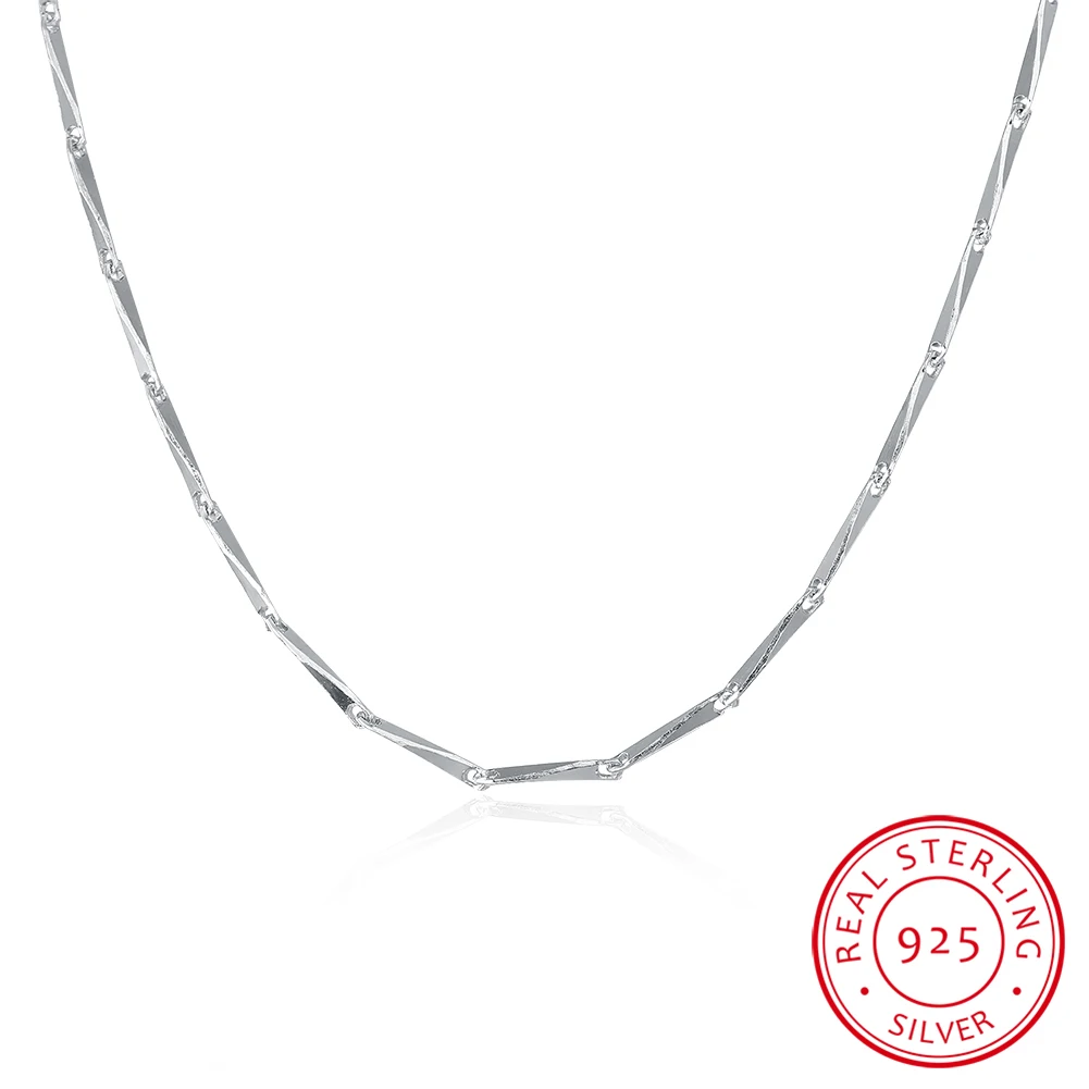 

SVC010-16 Fashion Luxury 1mm 100% Real Genuine Solid Pure 925 Sterling Silver Jewelry Link Chains Necklaces For Women 16 inches