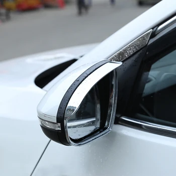 

For Hyundai Tucson 3rd 2018 2017 2016 2015 Car Rearview Mirror Rain Eyebrow Cover Chrome Trim Decoration Car-styling Accessories