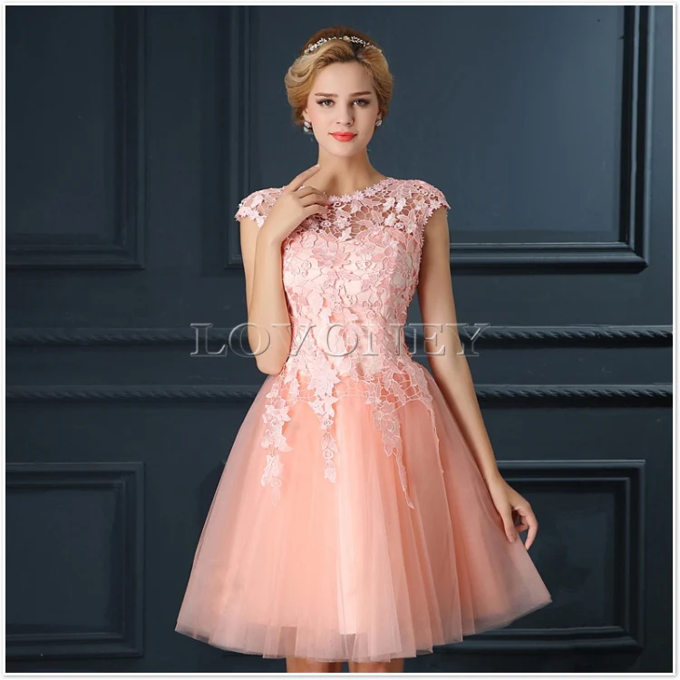 DEERVEADO T402 Short Prom Dresses Elegant A-Line Red Prom Dress Gown Formal Party Dresses Evening Gown Vestido De Festa