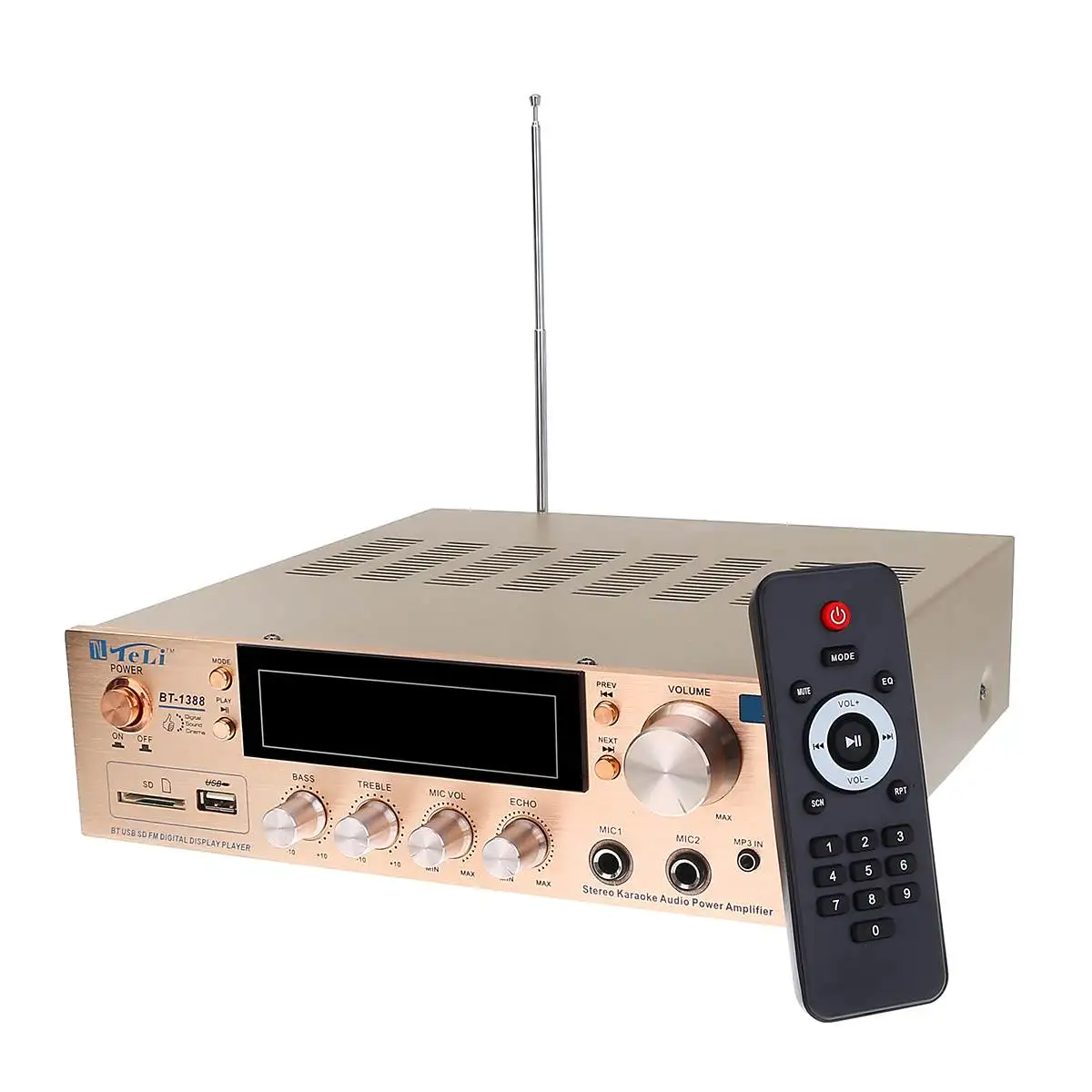 800 Вт HIFI bluetooth 2 канала домашнего Мощность стерео усилитель караоке цифровой FM радио USB SD bluetooth стерео усилитель Проекторы для домашнего кинотеатра