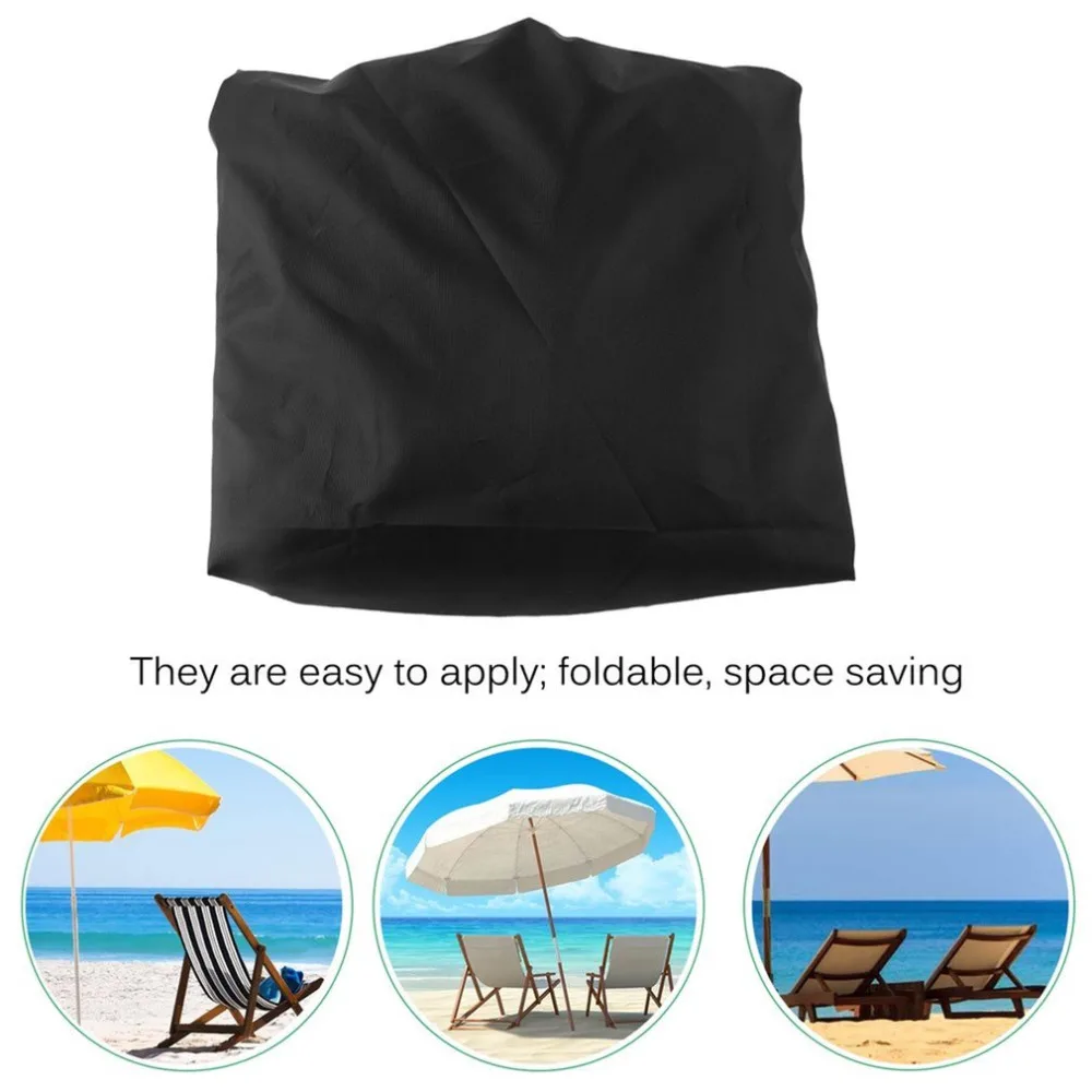 Большой размер водонепроницаемый чехол для пляжного стула 420D Оксфорд полиэстер черный чехол на стул пылезащитный грязезащитный чехол для пляжного гостиничного стула