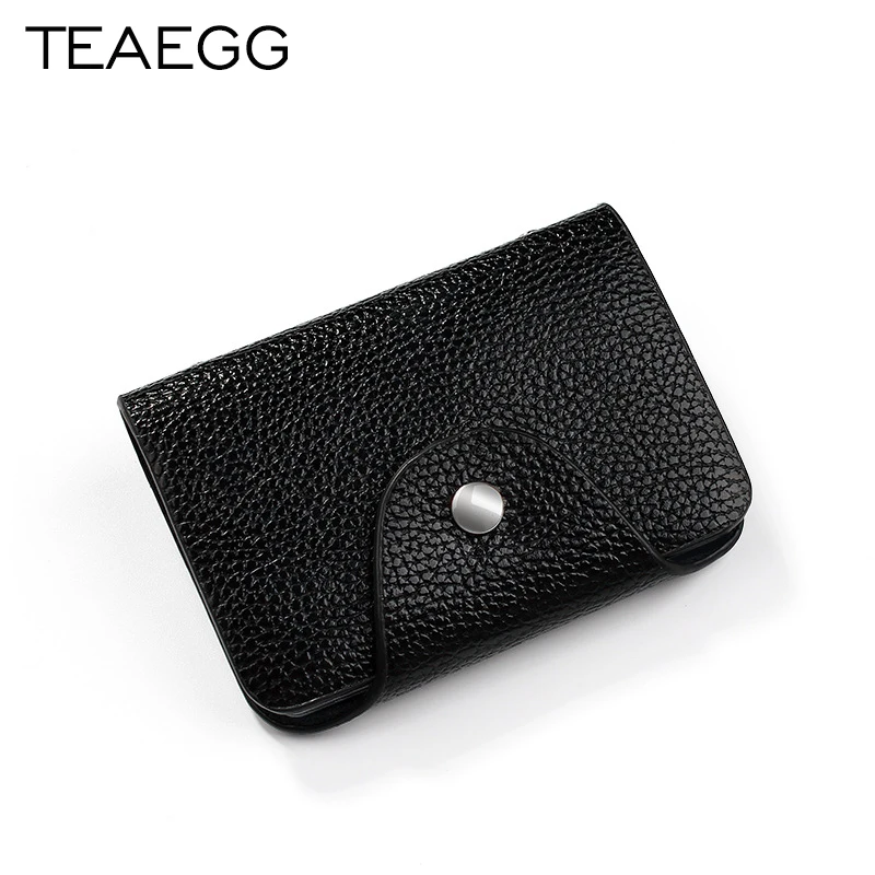 

TEAEGG Fashion Unisex Business Card Holder Women Credit Card Case ID Bag For Men Clutch Wallet With Driver's License Slots