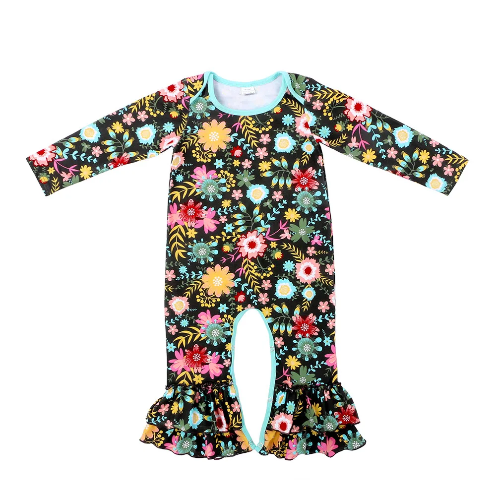 2018 Fashion Newborn 0 24M Flower Baby Girl Romper Floral Baby Girl