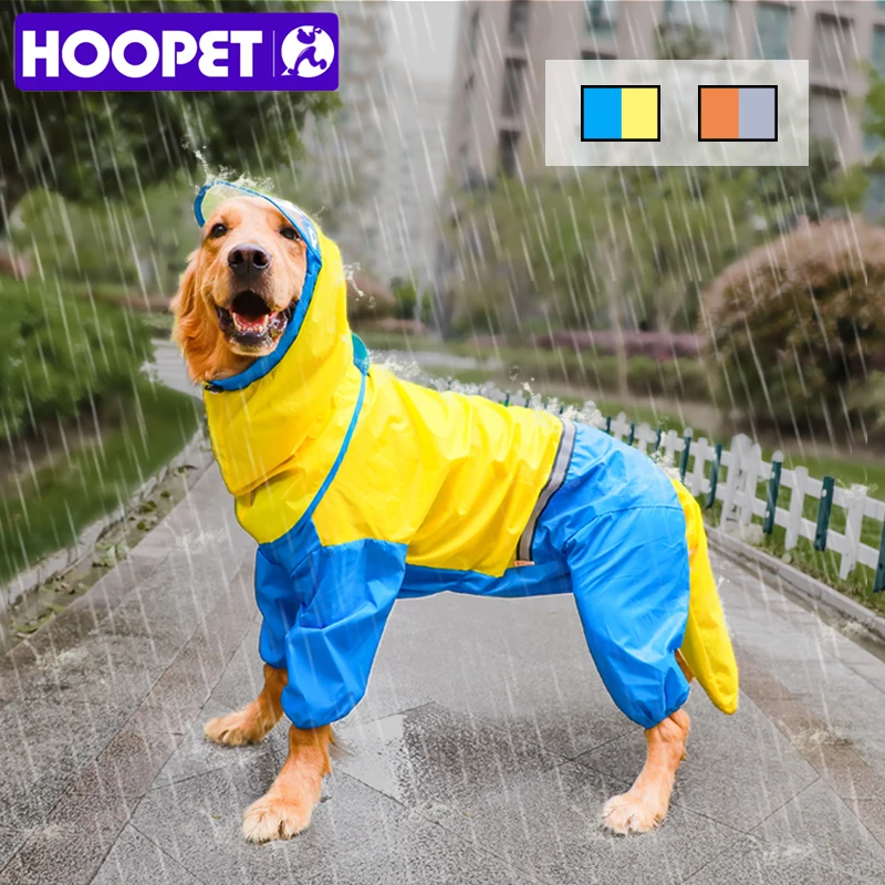 HOOPET Dog Riancoat Jumpsuit Rain Coat for Dogs font b Pet b font Cloak Labrador Waterproof