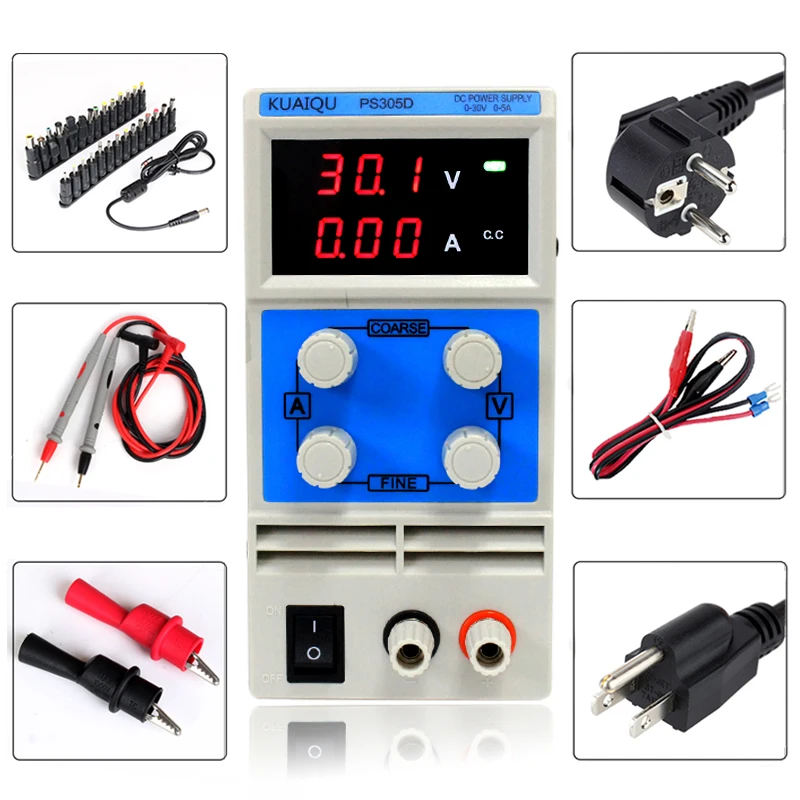 

PS305D New Design 30V 5A 0.01A Mini Switching Regulated Adjustable DC Power Supply for Scientific Research Service Laboratory