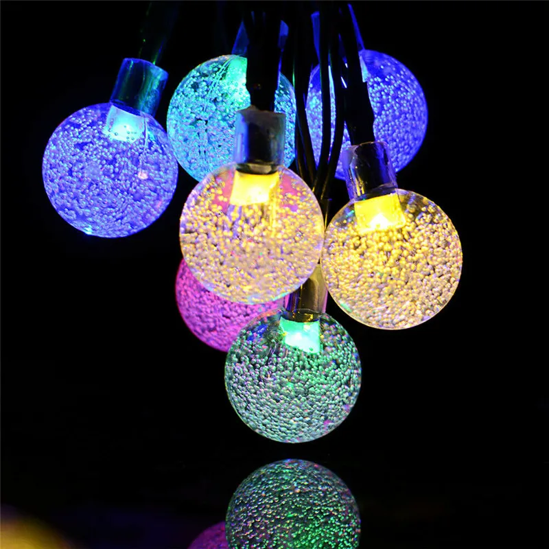 

Solar Bulb LED String Lights New Romantic Chain Outdoor Waterproof Ball Home Decoration Garland Fairy Light Party Decor Hot Sale