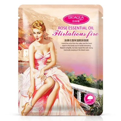Увлажняющая маска для лица BIOAQUA Rose увлажняющая ухода за кожей с эффектом