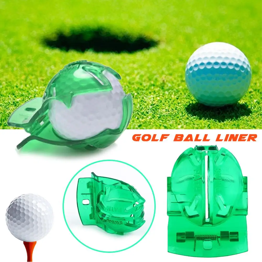Аксессуары для клюшек для гольфа, прозрачный мяч для гольфа, зеленая линия, зажим, вкладыш, маркер, ручка, шаблон, выравнивание, маркеры, инструмент - Цвет: Green