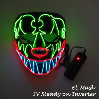 

Flashing Neon Light Colorful Party Mask Blinking EL Wire Mask Halloween Mask for Horror Theme Party Supplies