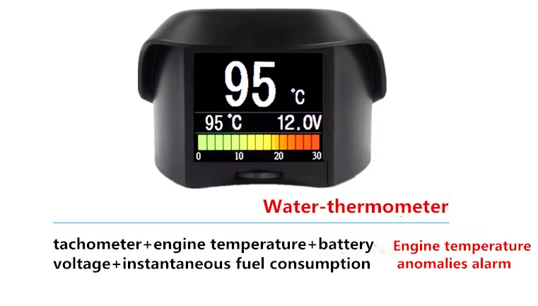 Универсальный OBD компьютер для вождения дисплей охлаждающей жидкости температура воды датчик напряжения Тахометр скорость цифровой счетчик дисплей Код ошибки