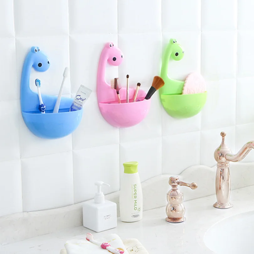

Toothbrush Holder Cosmetic Storage Box Dinosaur Storage Holders For Toothpaste Draining Rack Bathroom Sundries Shelf EGN413