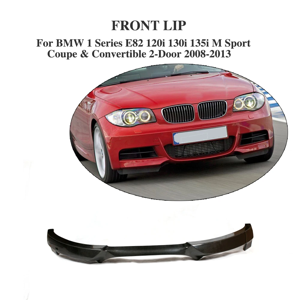 M1 E82 Carbon Fiber Front Lip Bumper Diffuser For BMW 1 Series 120i 130i 135i M Sport Coupe Convertible 2-Door 2008-2013 | Автомобили и