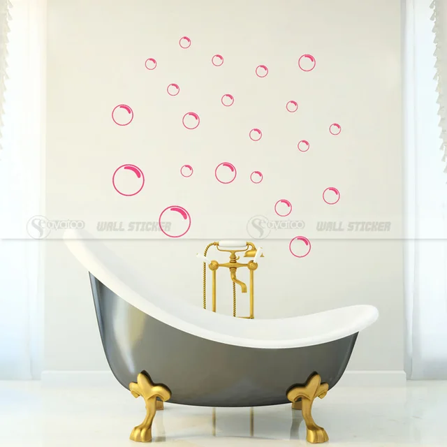 21pcs Bubbles Bathroom Vinyl Wall Sticker Decal Window Shower Tile