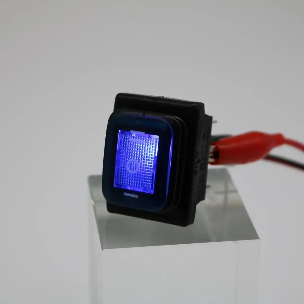 2 Pieces Red Blue 6 Pin On-Off-On Car Boat Lighted Rocker Toggle Switch