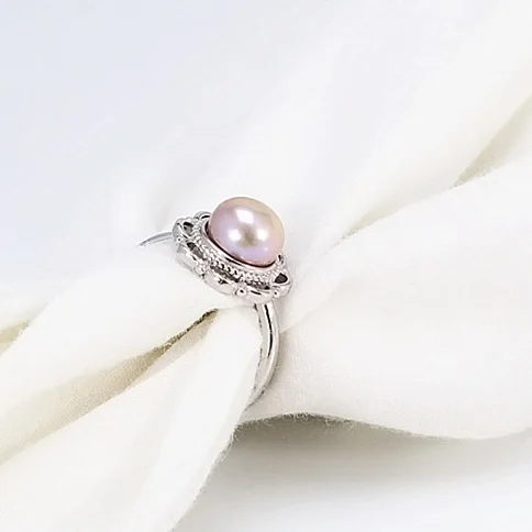 Перламутровые кольца, кольцо из стерлингового серебра 925 пробы, Монтажное кольцо, пустые DIY ювелирные изделия, более 30 стилей, подарок DIY PR033 - Цвет основного камня: R236
