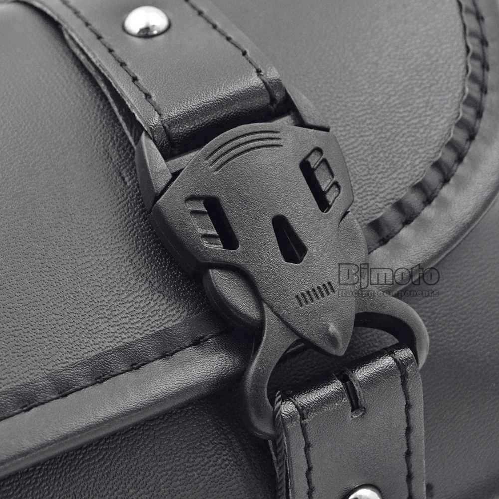 Bolsas de Armazenamento Bolsa de Bagagem Bolsa de Couro do Plutônio Nova Motocicleta Frente Garfos Bolsas Sissy Barra Ferramenta Scooter Guiador Ajustável 6 Nova motocicleta frente garfos sacos sissy barra