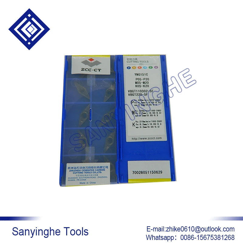 

10pcs/lots YNG151C VBGT110302-SF cnc carbide turning inserts