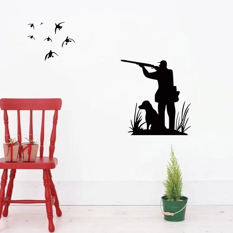 Виниловая наклейка на стену hunter для охоты птиц домашний декор гостиной сделай