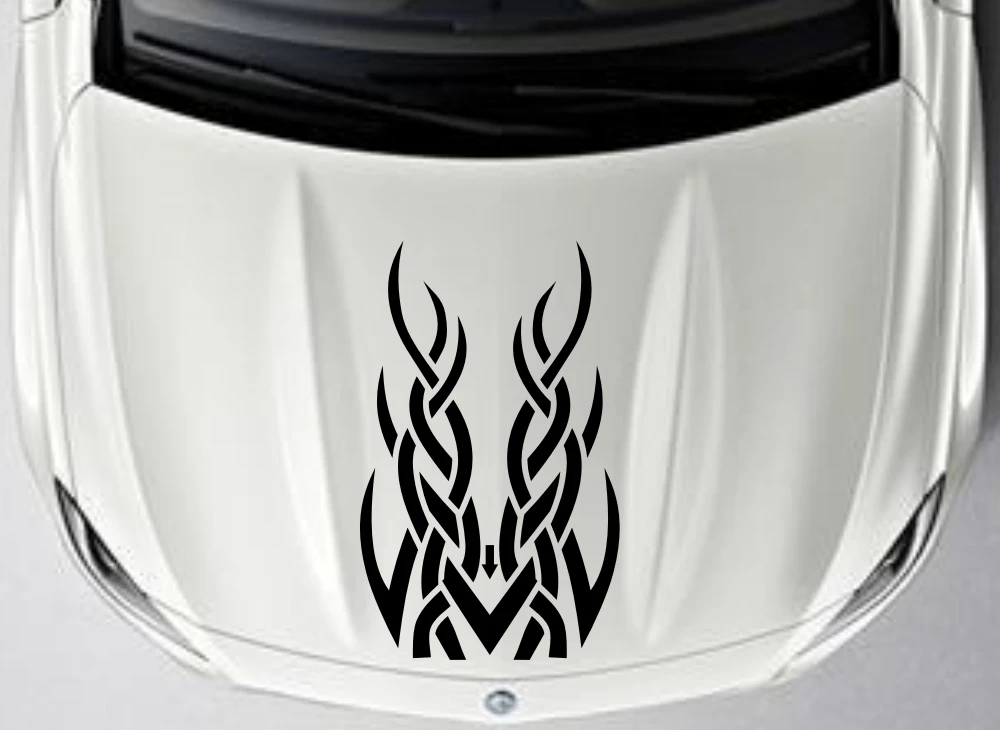 Car Tribal Racing Classical Flames 15.5''x 24.5'' Hood decals Vinyl