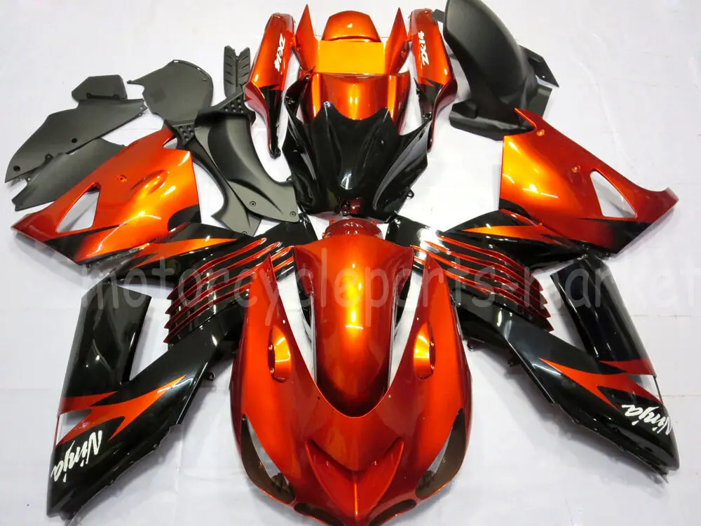Оранжевый ABS пластик литья под давлением обтекатель кузова для Kawasaki Ninja ZX 14R ZX-14R ZZR1400 2006-2011 мотоцикл обтекатели