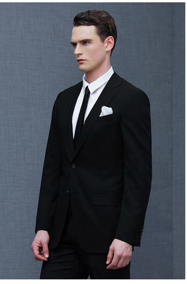 Classic Business Suit Men's Dress Suits Groom Wedding Suits Evening Party Suits Slim Fit for Men Notch Lapel 2 pcs Two Buttons