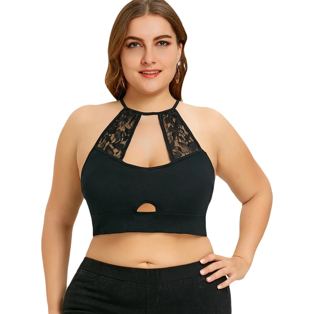 5XL Plus Size Lace Trim Cutout Camisole Women Sexy One piece Shapers