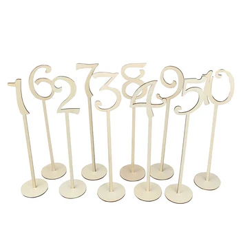 

20pcs/set Wooden Place Holder Table Number Figure Card 1~20 Digital Seat for Wedding Decoration Event Party Supplies