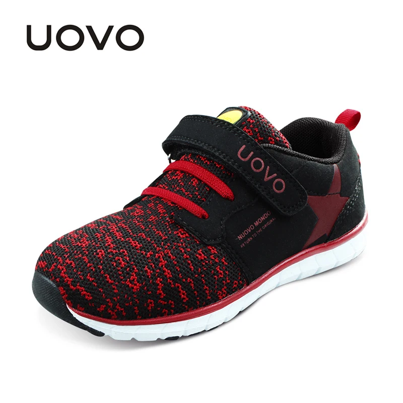 UOVO أحدث الاطفال الأحذية تنفس الربيع الخريف أحذية للأولاد الفتيات خفيفة الوزن وحيد الأطفال أحذية أحذية مرنة ل الاطفال
