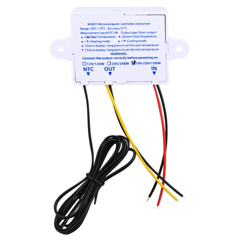 12V 24V 110V 220V Digital Temperature Controller Microcomputer Thermostat Switch Incubator Fridge Heating Cooling