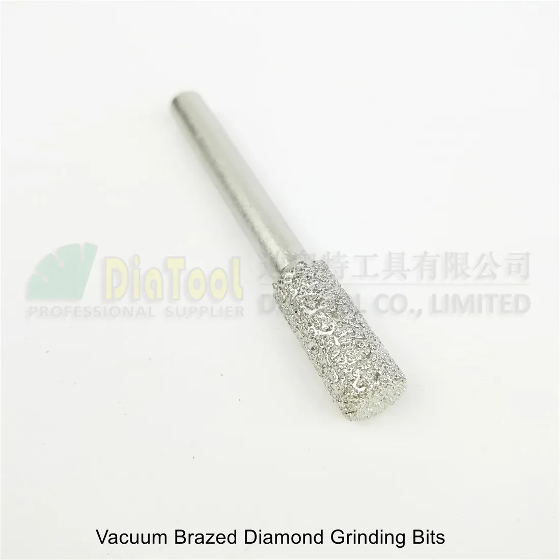 For stone 5pcs Diameter 8mm cylinder diamond burrs shank 6mm grinding heads bits