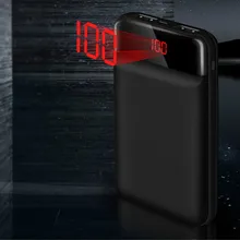 Мини Внешний аккумулятор 10000 мА/ч, внешний аккумулятор 2 USB А, светодиодный внешний аккумулятор, портативное зарядное устройство для мобильного телефона huawei iPhone