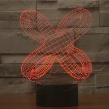 3d лампа абстрактный красочный визуальный стерео light touch светодиодный красочных небольшой ночник лампа Usb СВЕТОДИОДНЫЙ 3d настольная лампа