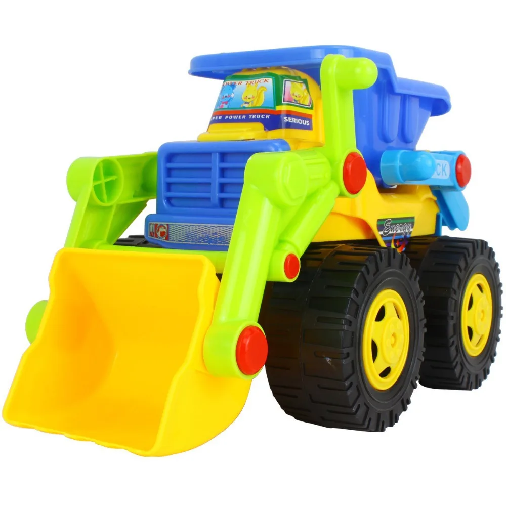 Free shipping Large FRICTION CAR Toy Cute Car Excavator Model Children's beach toys car Children