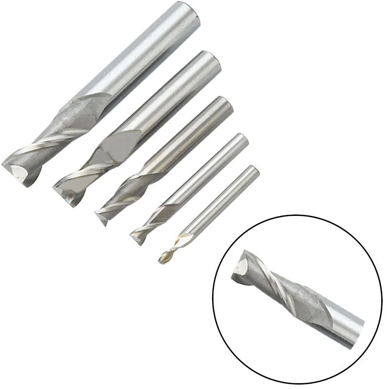 DWZ 1pc 2 Flute Straight Shank End Mill CNC Bits Milling Tool Cutter 4/6/8/10/12mm