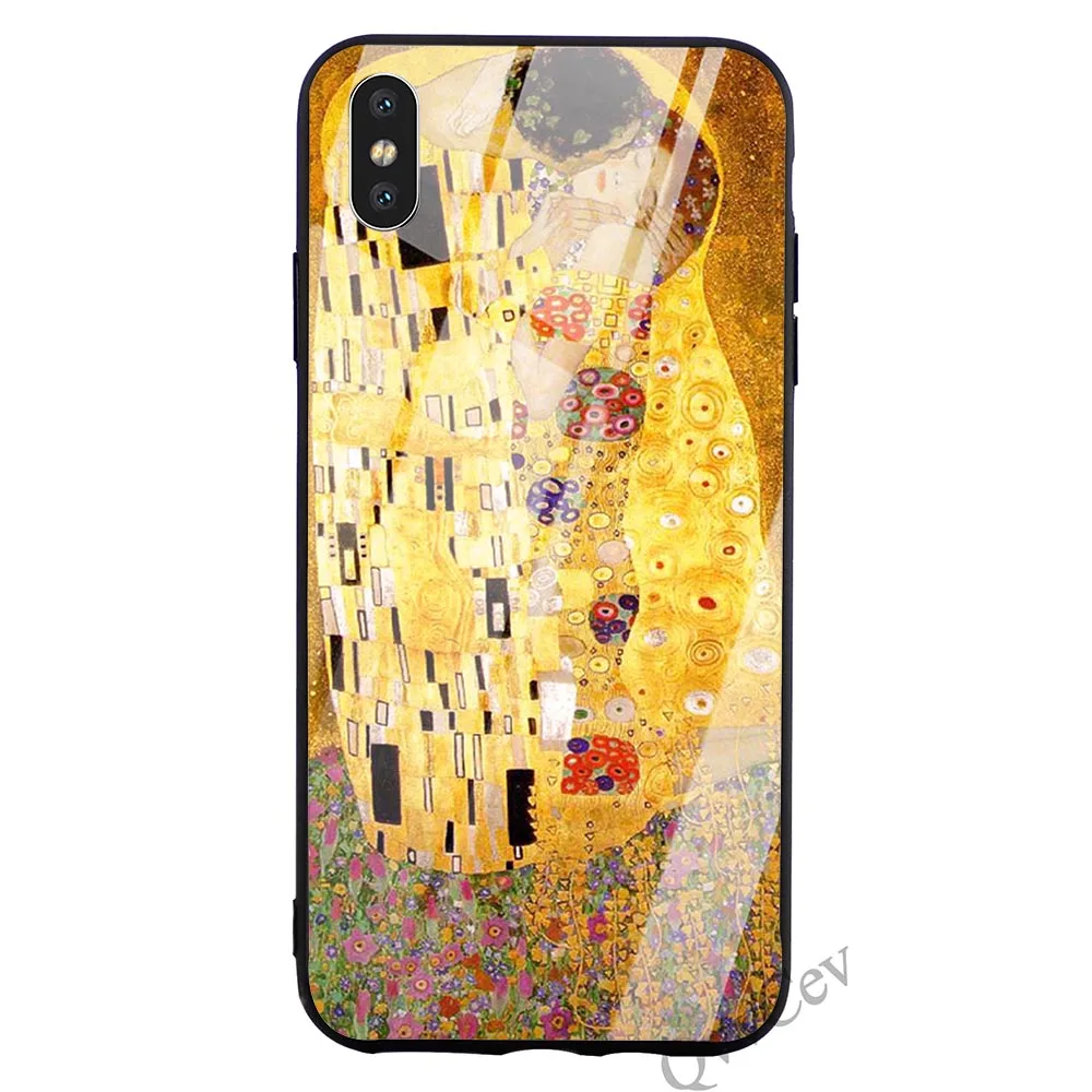 Противоударный чехол Kiss by Gustav Klimt чехол из закаленного стекла для телефона для iPhone Xs Max 11 pro чехол X 6 6S XR 8 Plus 7 5S 5 SE