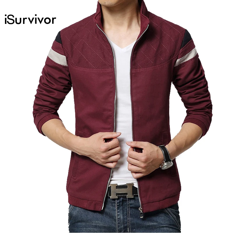 New Isurvivor Men Fashion Jackets 2022 Winter Men Coats Slim Fitness