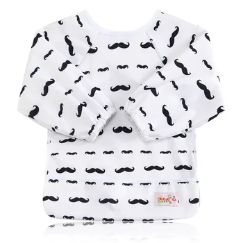 

Baby Bibs Unicorn Animals Printed 2020 Brand Kids Clothes Reusable Burp Cloth Bibs with Pockets Adjustable Long Sleeve Baby Bib