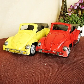 

Large handmade metal car model 1938 Beetle retro ornaments decorations