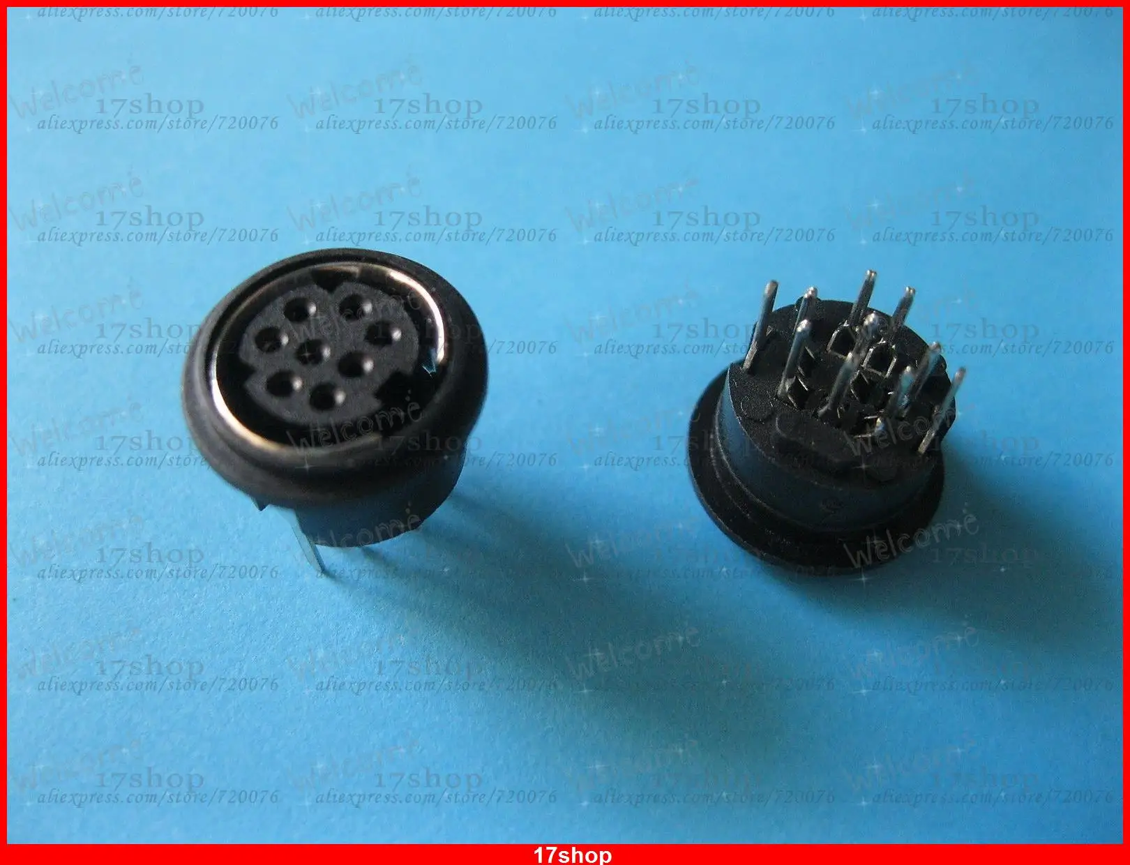 

120 pcs Mini 8 Pin DIN Jack Circular PCB Mount Female Connector