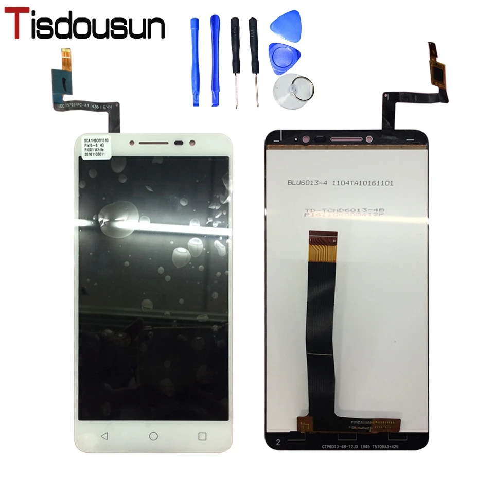 White 100 tested replacement LCD and Touch Screen Assembly For Alcatel