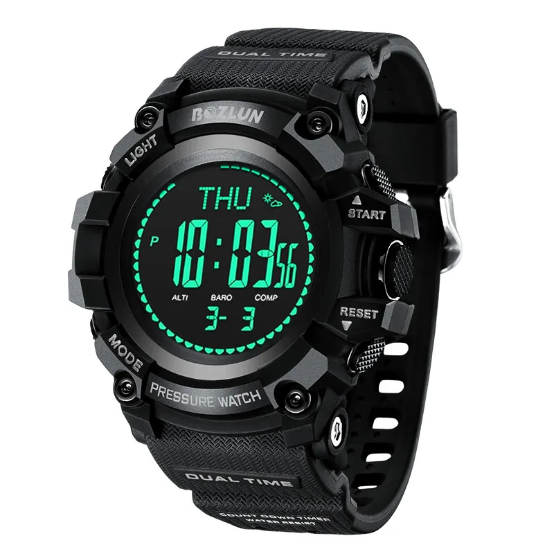 BOZLUN/SKMEI MG02 Smart Watch Step Count Calorie Compass Weather Pressure/Height/Temperature Digital Watches Relogio Masculino BOZLUN/SKMEI MG02 Smart Watch Step Count Calorie Compass Weather Pressure/Height/Temperature Digital Watches Relogio Masculino