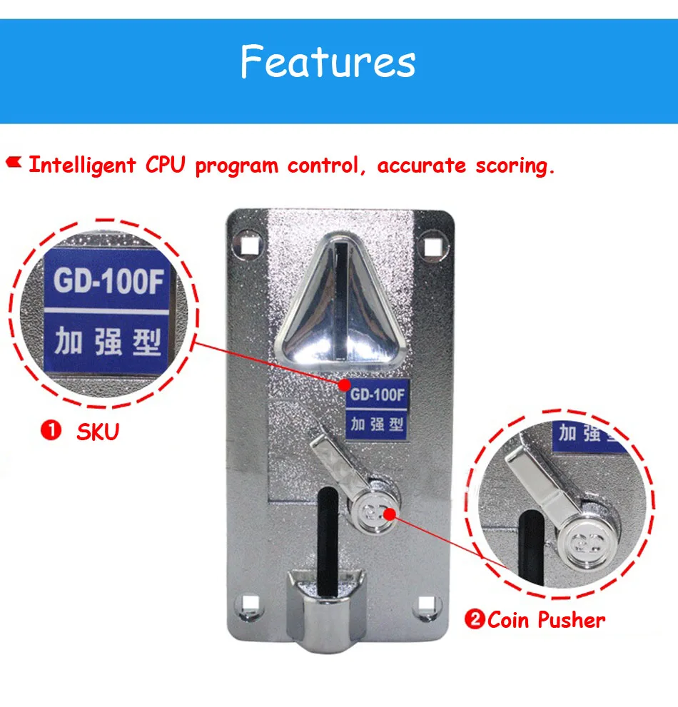

Coin Selector CPU Intelligent Coin Acceptors Electric Coin Pusher Machine Crane Game Machine For Vending Machines Arcade Machine