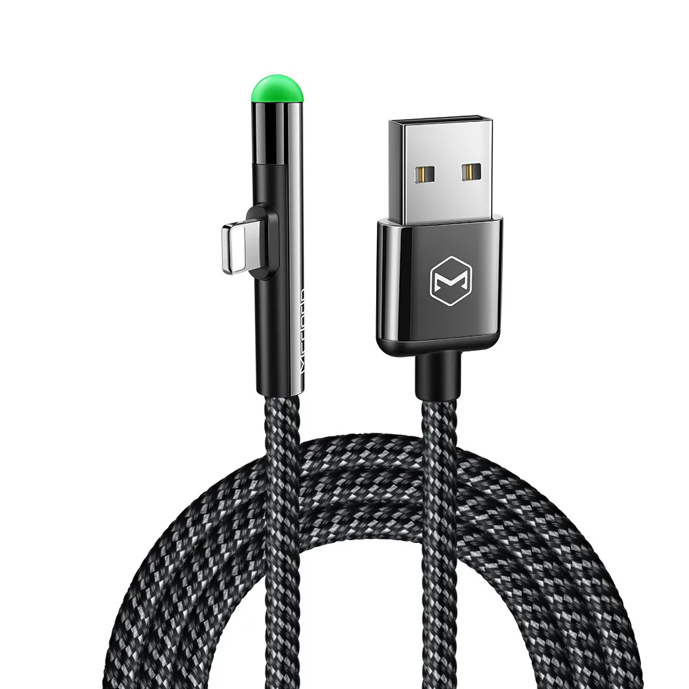 MCDODO 1.8 m LED سريع كابل يو اس بي شحن شاحن كابل البيانات الحبل ل فون X XS ماكس XR 8 7 6 5 6 s S زائد الهاتف المحمول شاحن