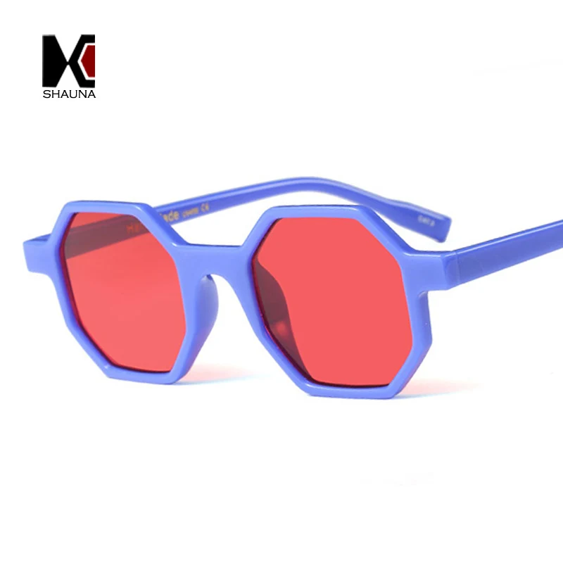 SHAUNA Cute Women small Square Sunglasses Fashion Men Polygon Shades UV400