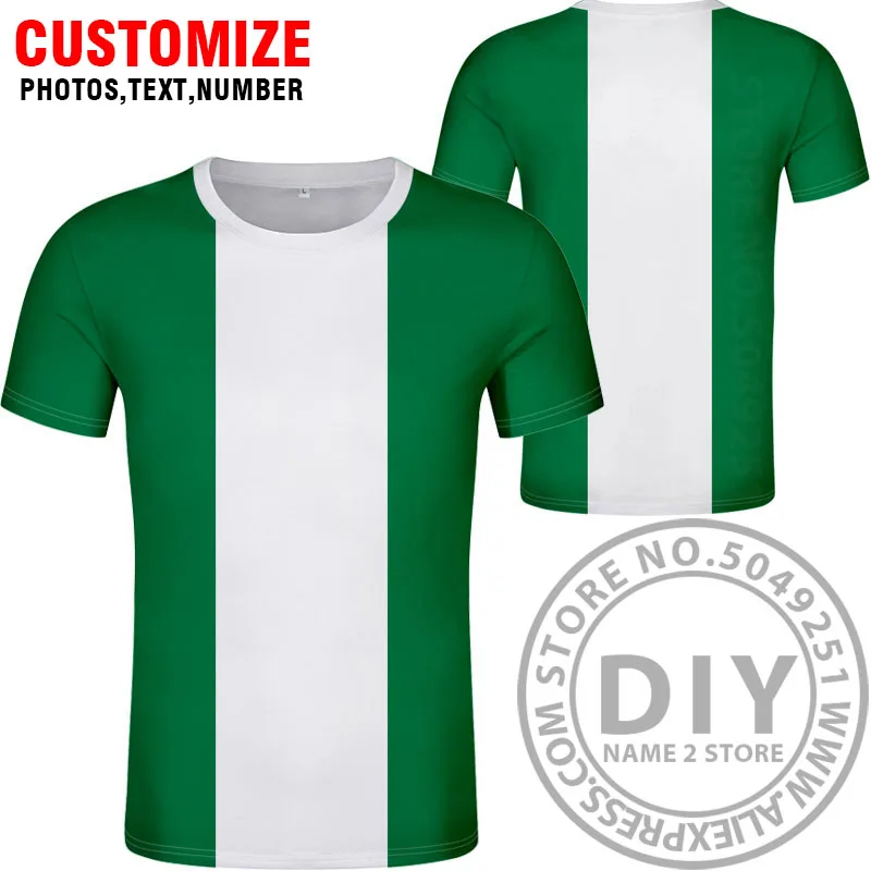 Нигерийская футболка, сделай сам,, на заказ, имя, номер nga, футболка, Национальный флаг, ng federal Республика, нигерийский колледж, текст, фото, одежда - Цвет: Style 1